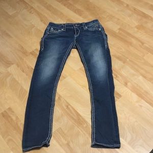 Rock revival buckle jeans.